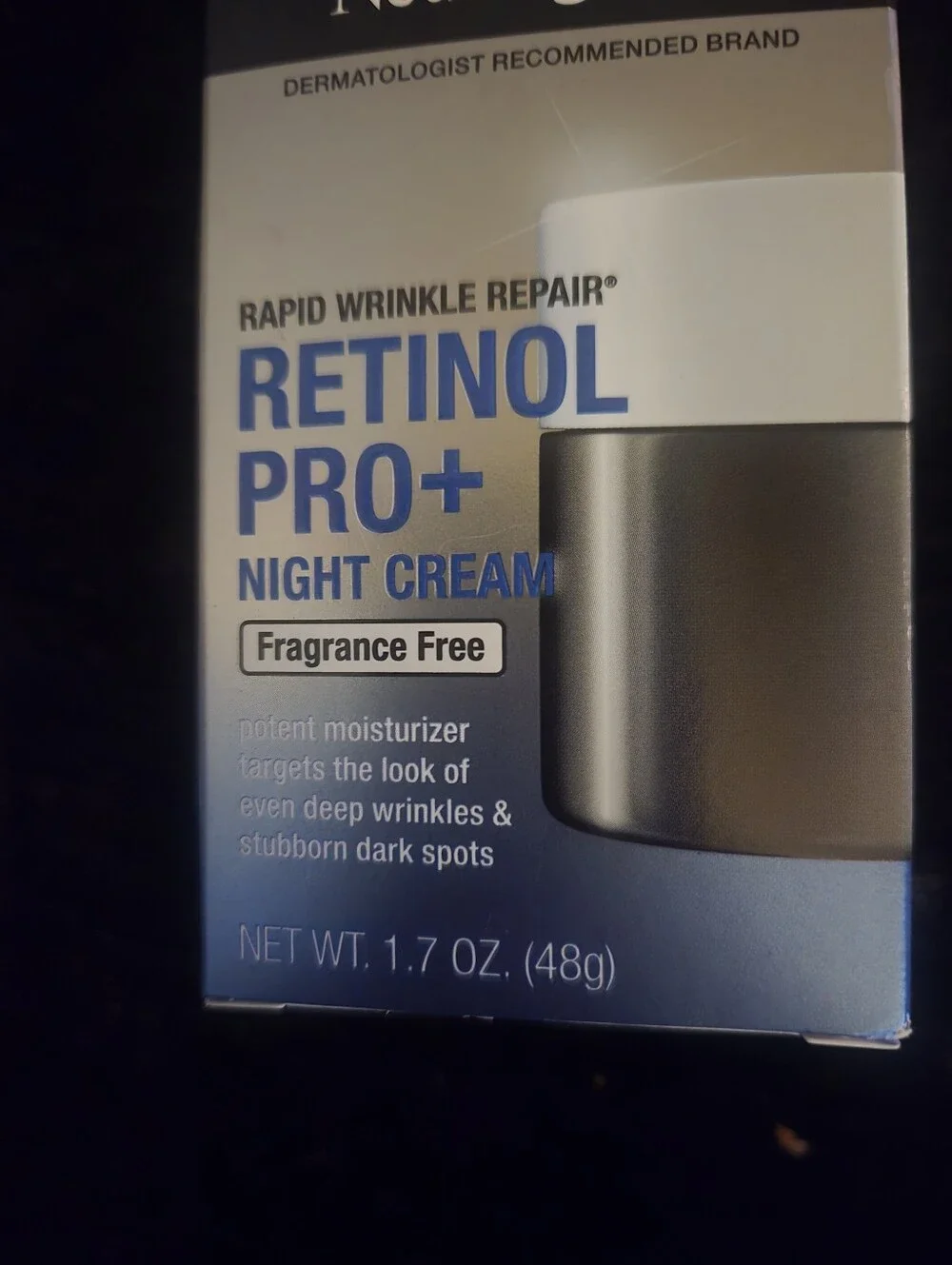 Neutrogena Rapid Wrinkle Repair Retinol Pro+ Night Cream Fragrance Free  1.7oz